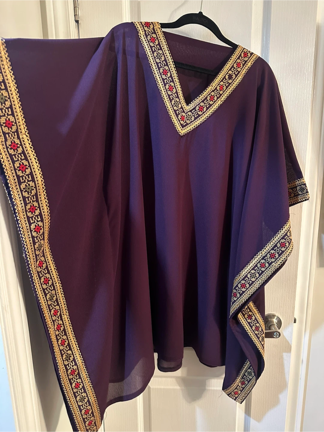 Purple Kaftan with Gold Embroidery - photo 3