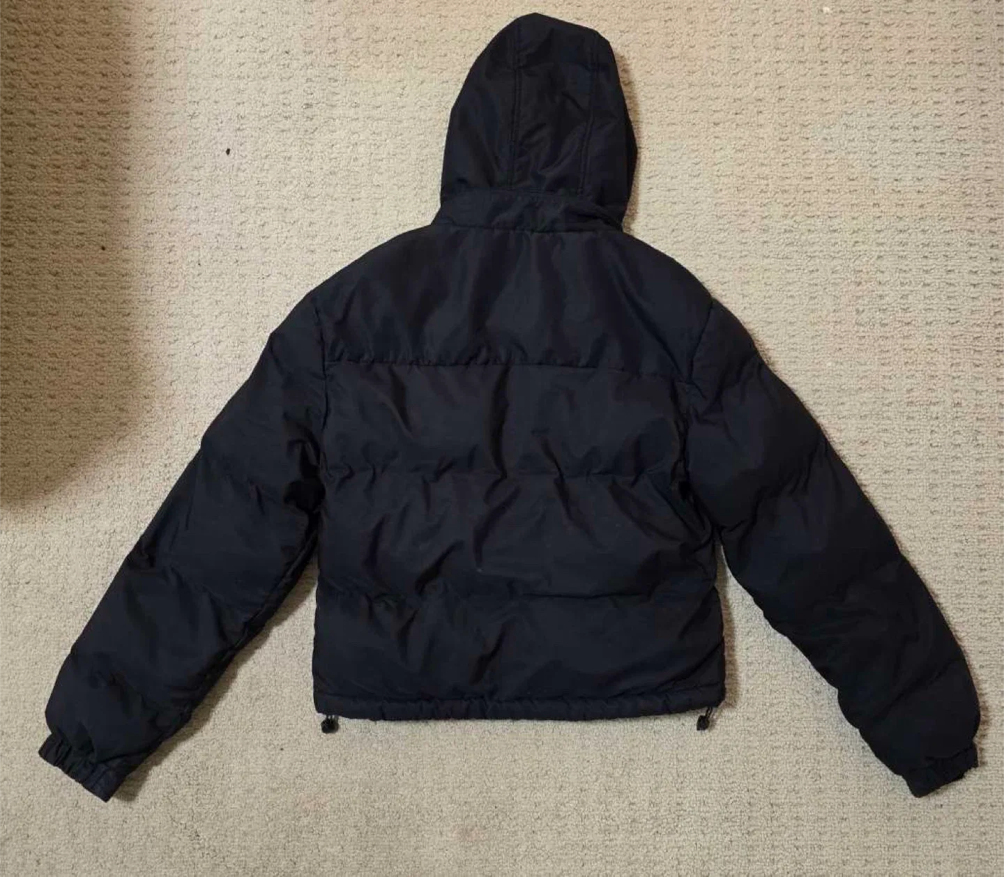 Black Cropped Puffer Jacket - size XS image indicator(2)