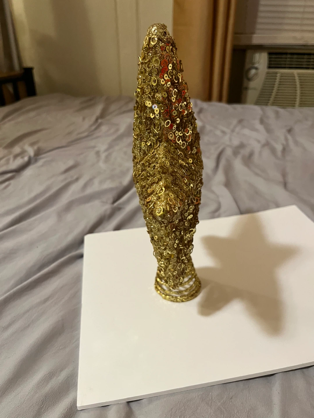 Gold Sequined Star Christmas Tree Topper - photo 3
