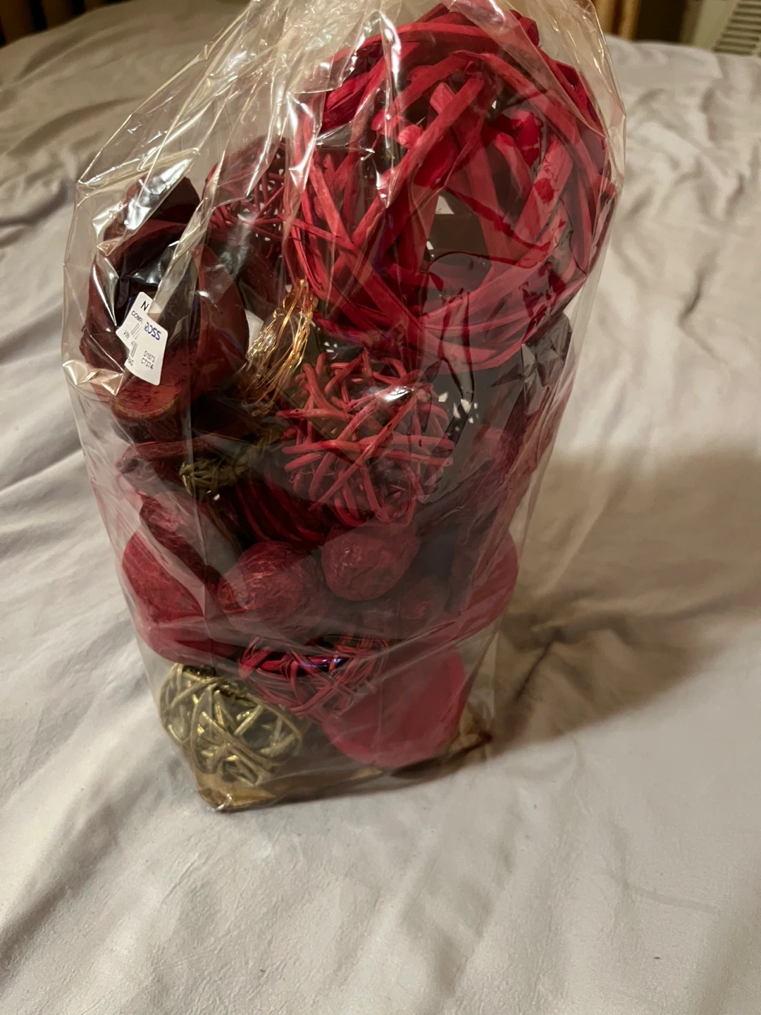 Red Potpourri Balls & Gold Bowl - photo 2