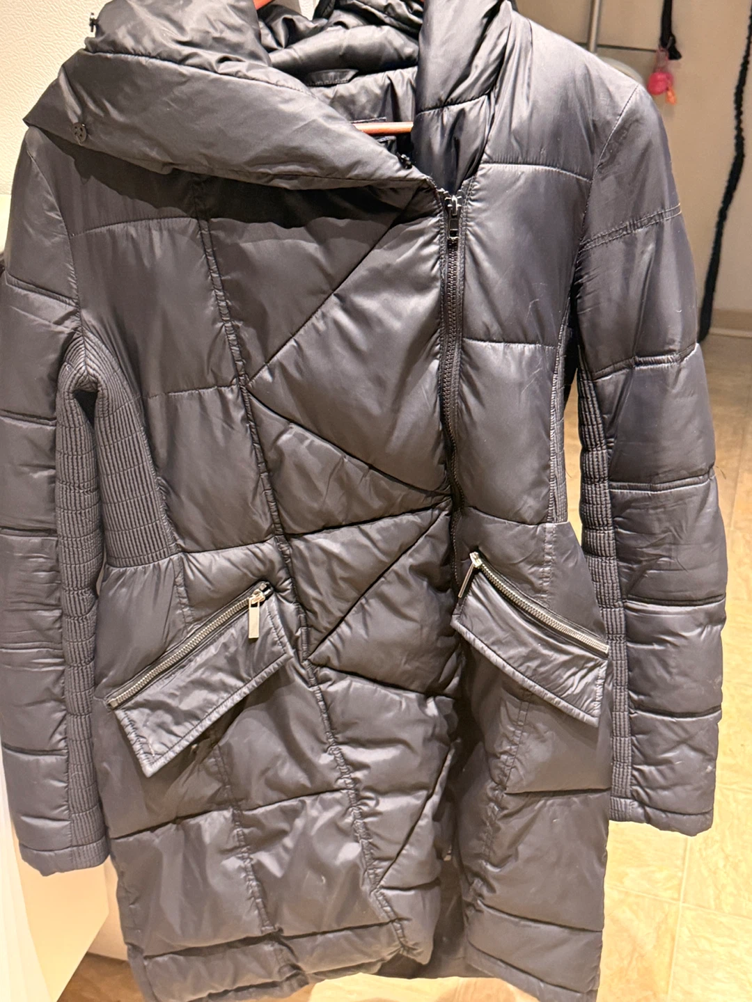 French Connection Black Puffer Coat - Size M - photo 3