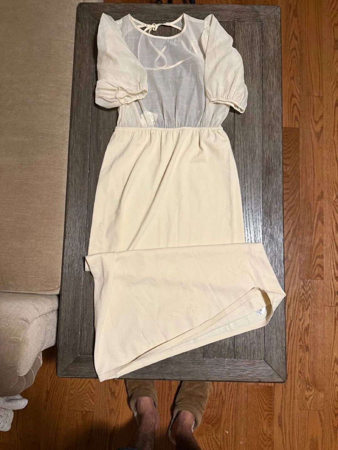 Cream Midi Dress