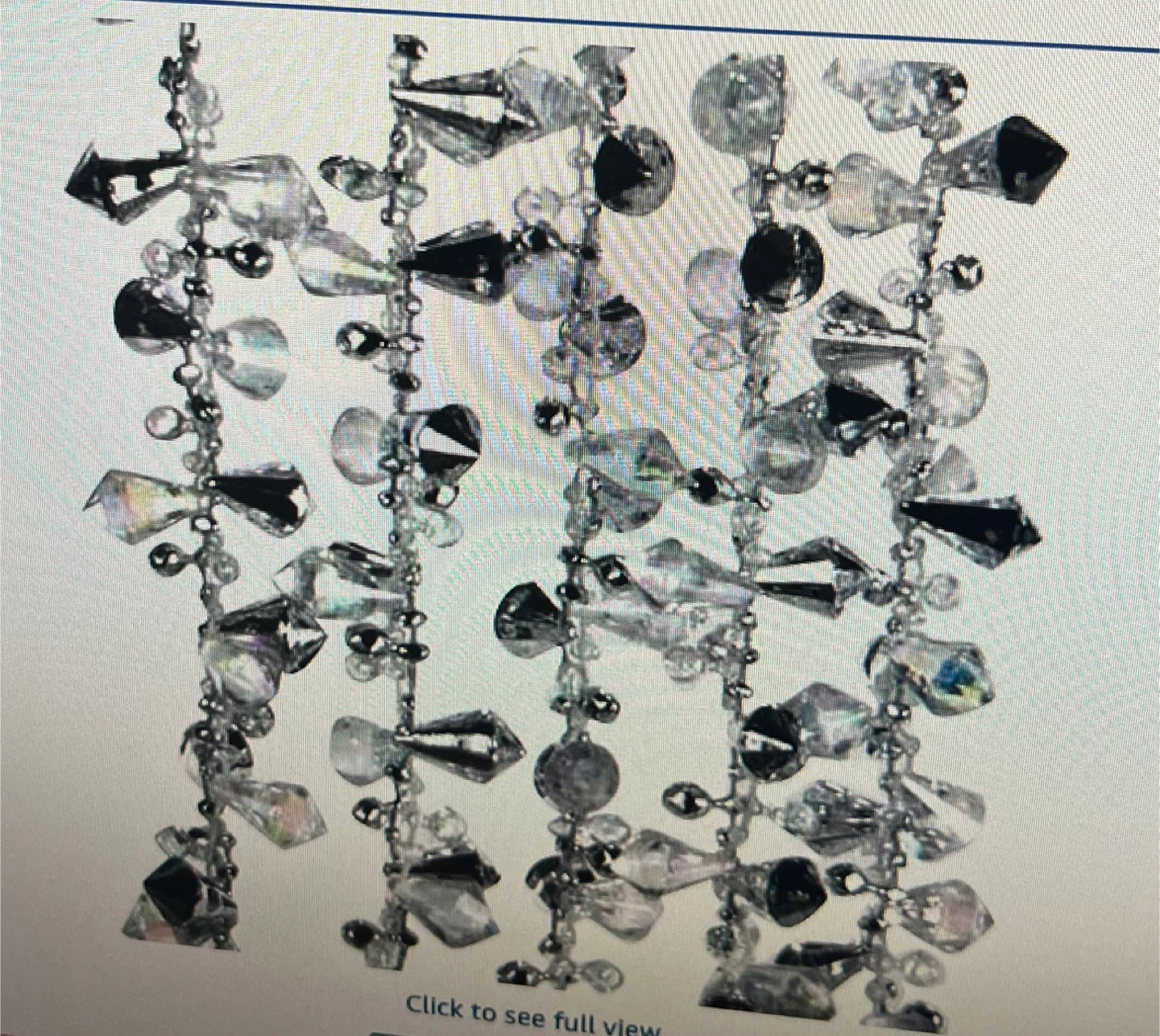 Kurt Adler Iridescent and Silver Beaded Acrylic Garland - 9 Feet - photo 4