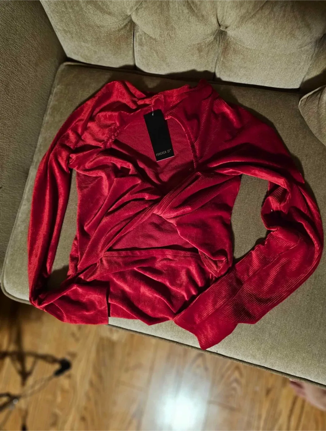 Forever 21 Red Velvet Dress image indicator(2)