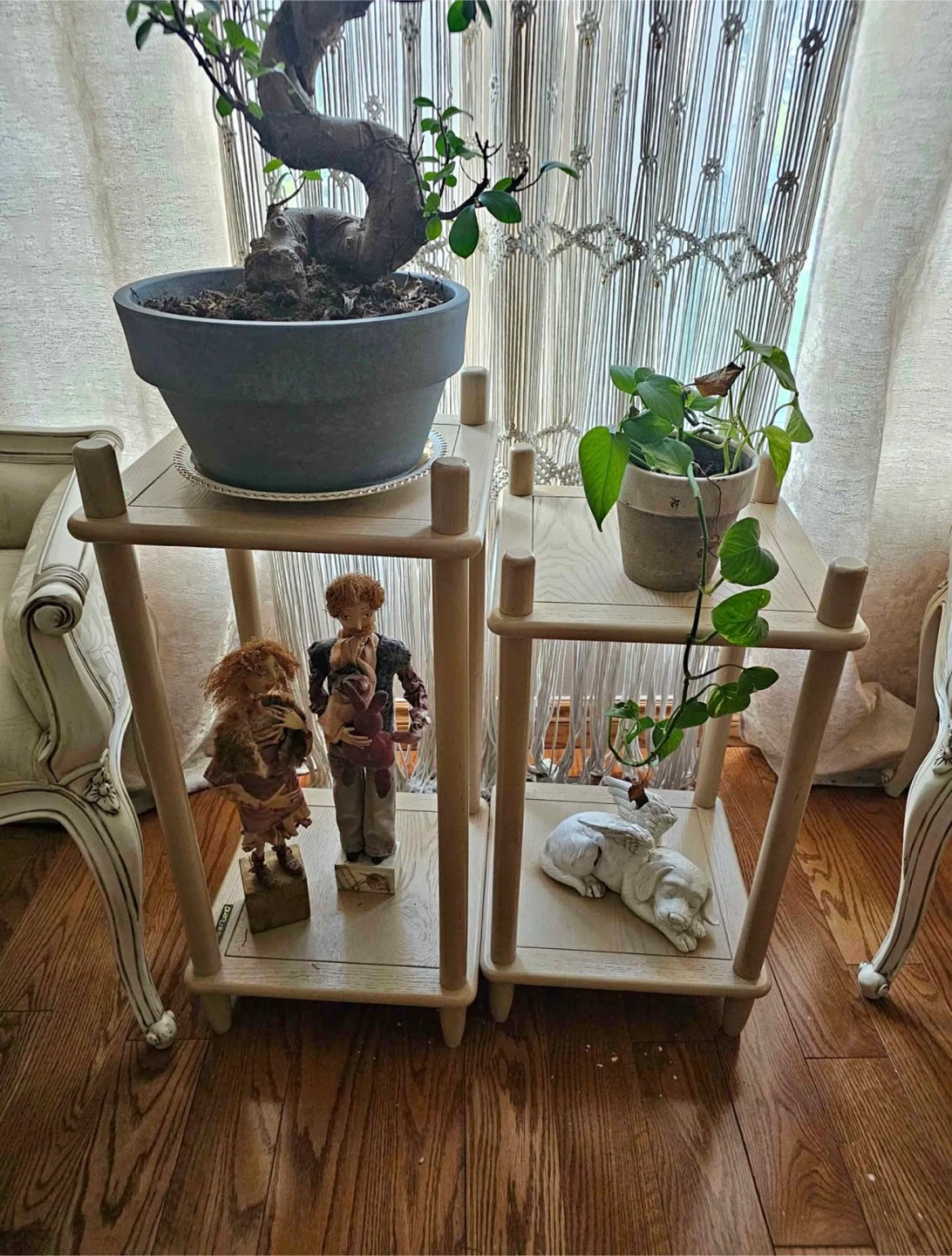 Pair of Light Wood Side Tables