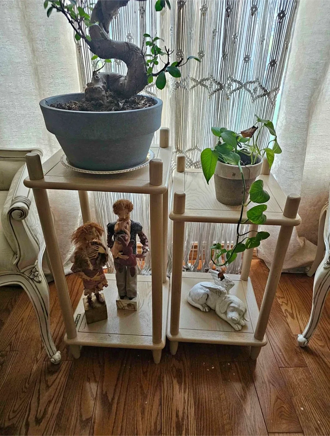 Pair of Light Wood Side Tables