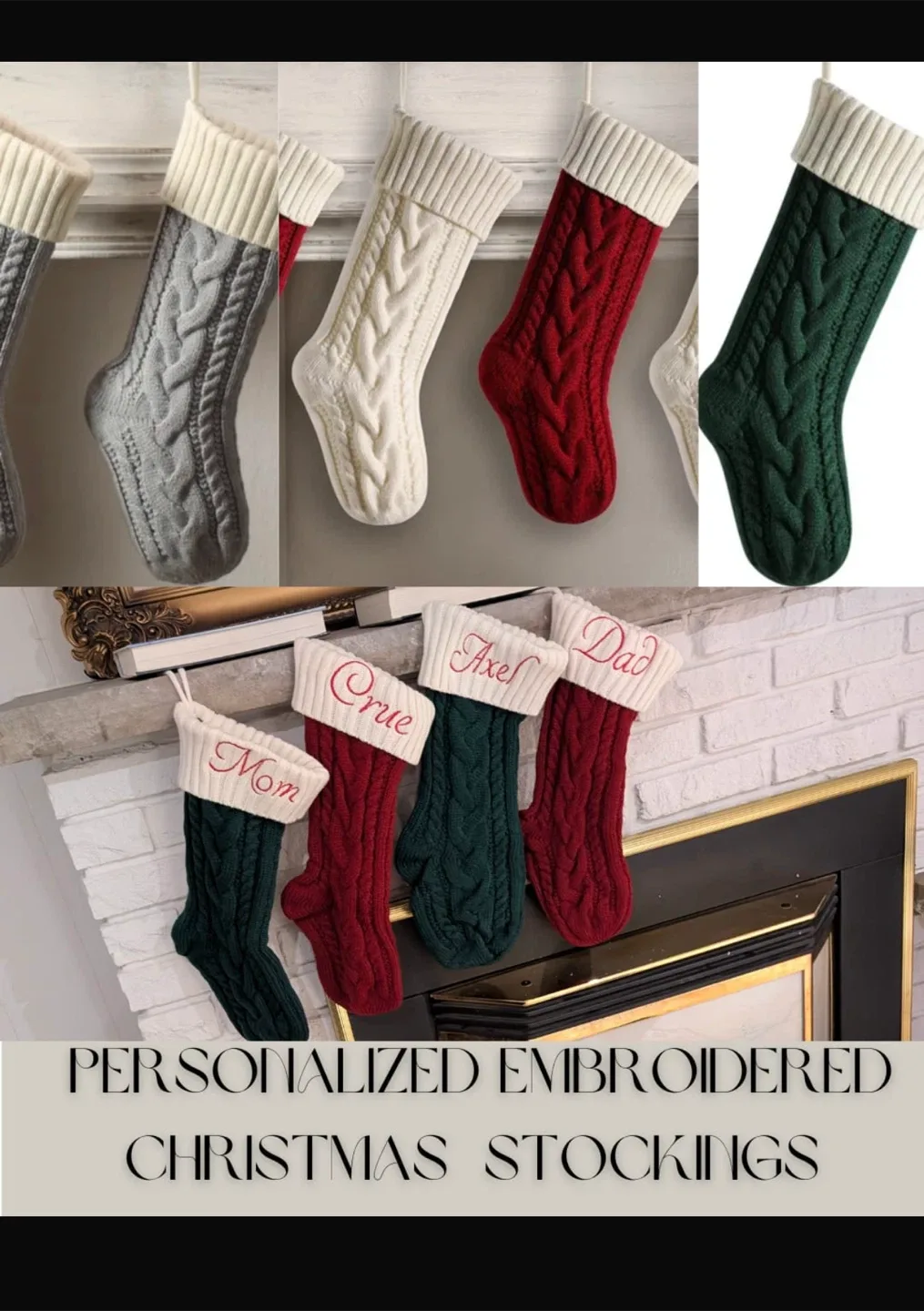 Personalized Embroidered Christmas Stockings