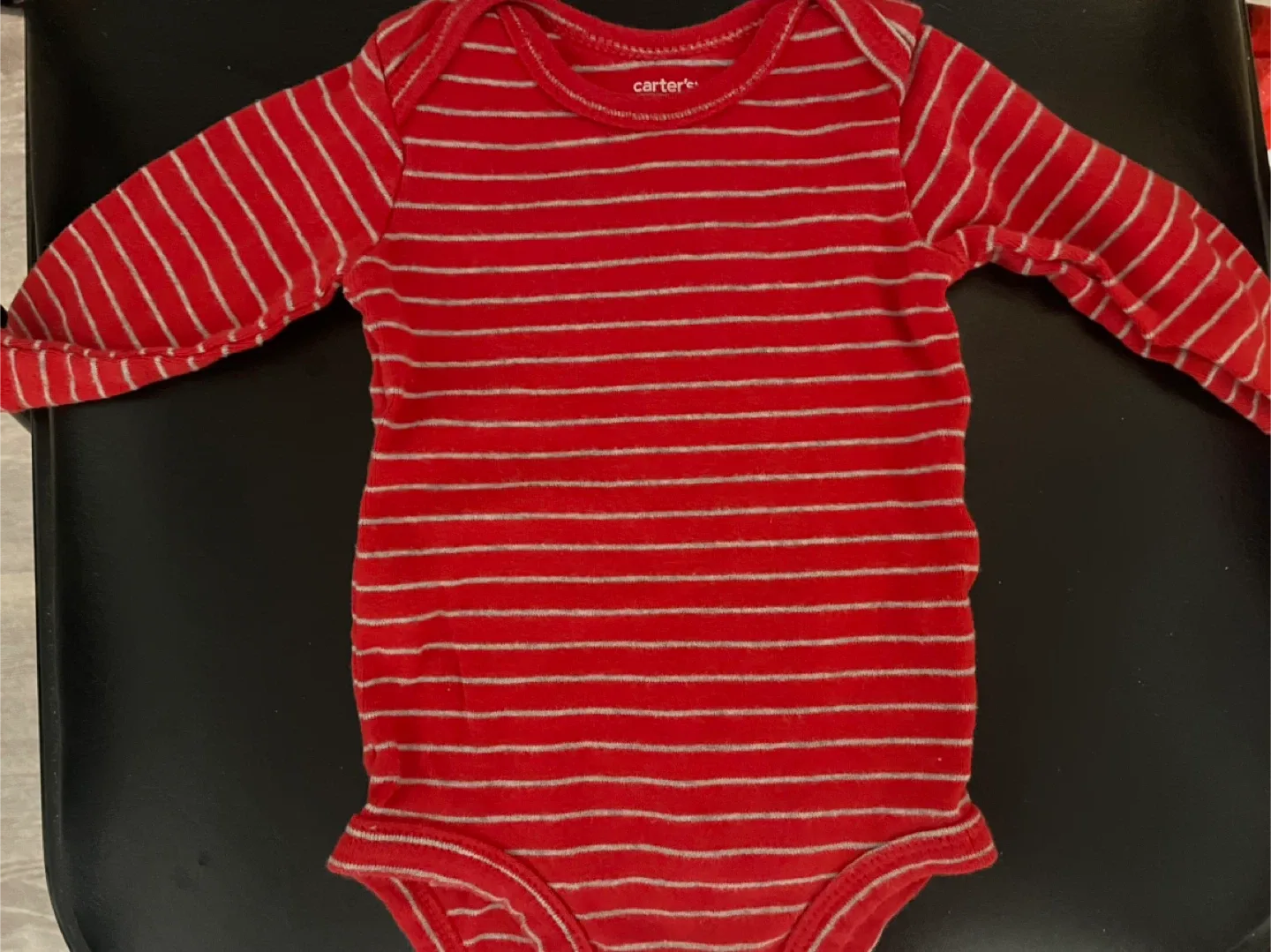 #Cleanout Carter's Red Striped Baby Onesie
