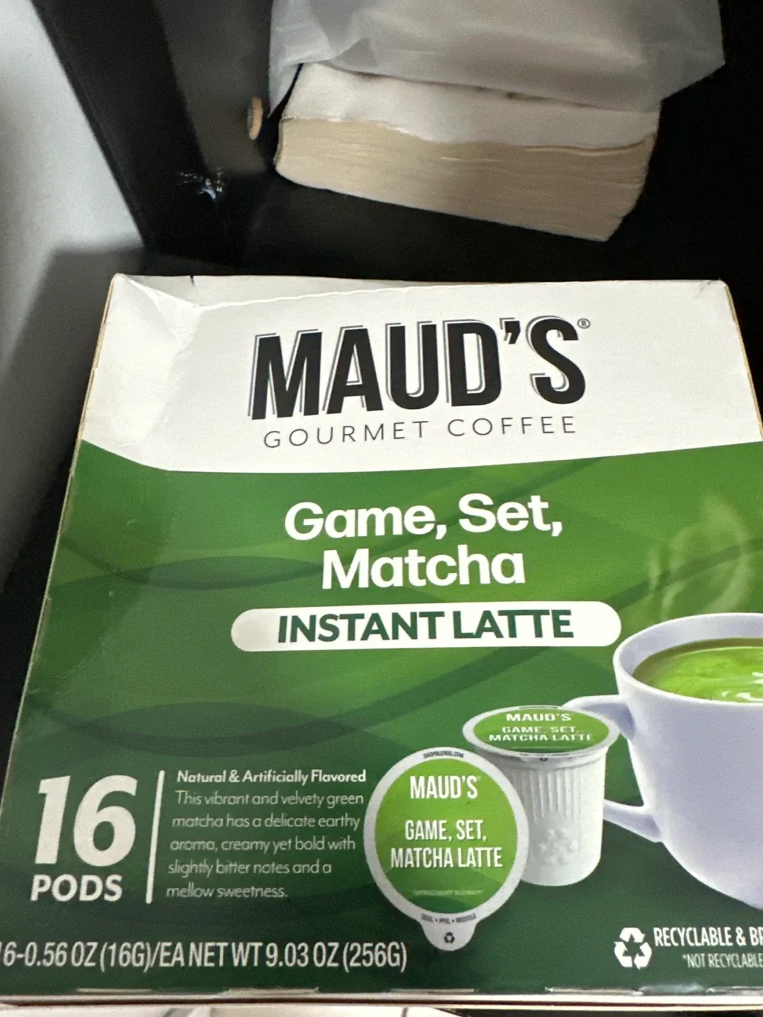 Maud's Game, Set, Matcha Instant Latte - 16 Pods