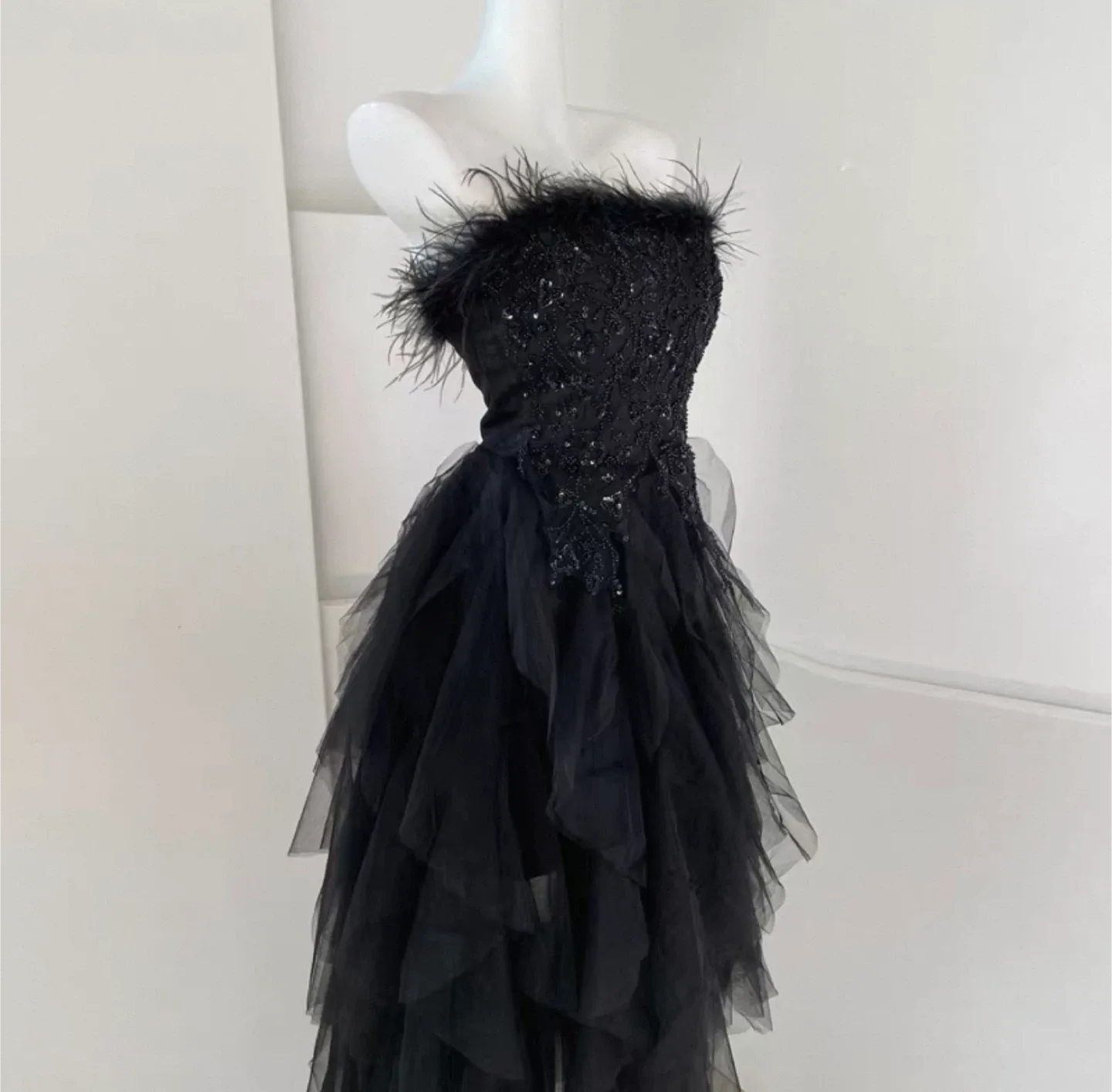 Strapless Party Dress in black or white