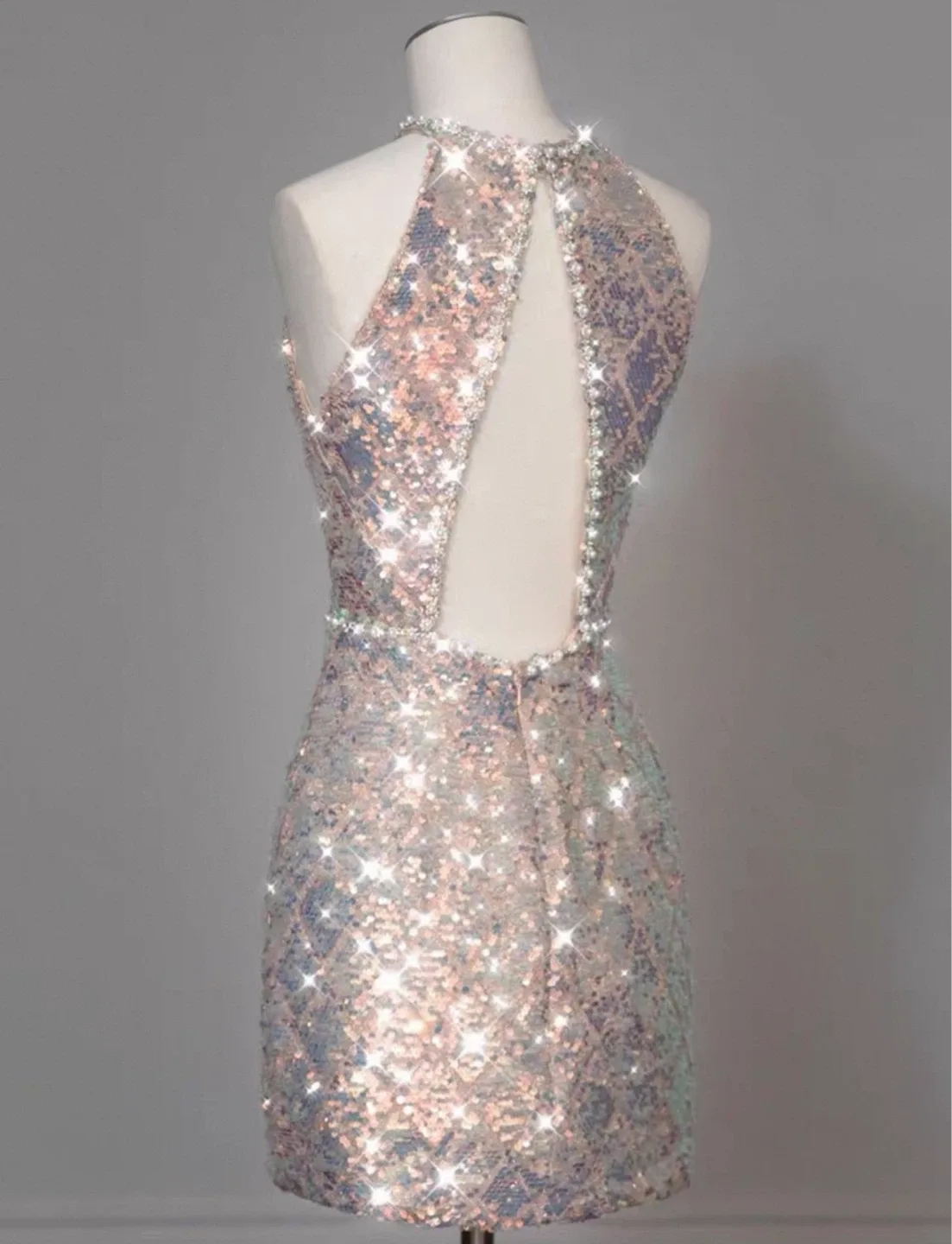 Sequin Mini Dress with Bow - Party Ready! image indicator(2)