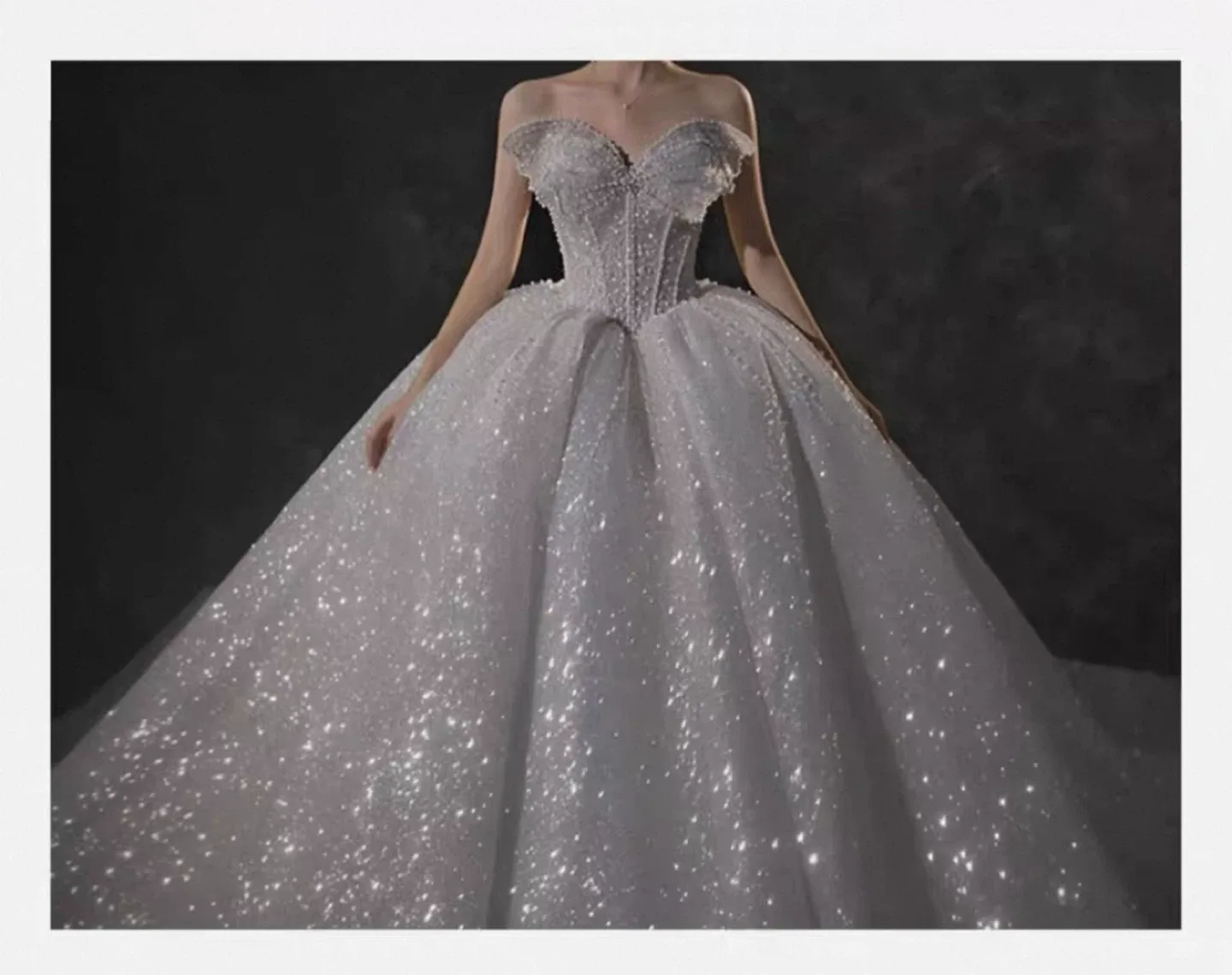 Handmade heavy embroidery Wedding Dress Gown image indicator(3)