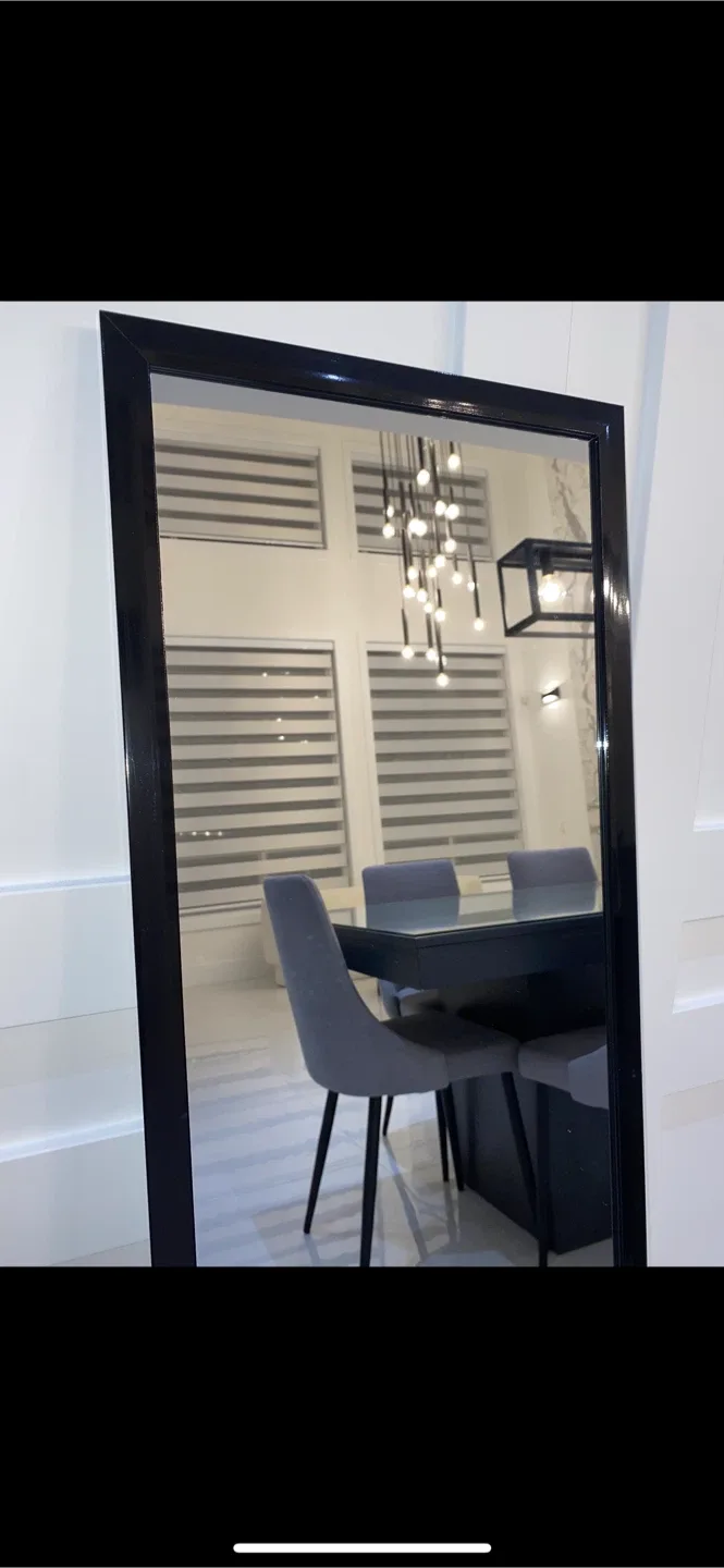 Slim 14”x49” Black Framed Mirror - Delivery Available! image indicator(2)