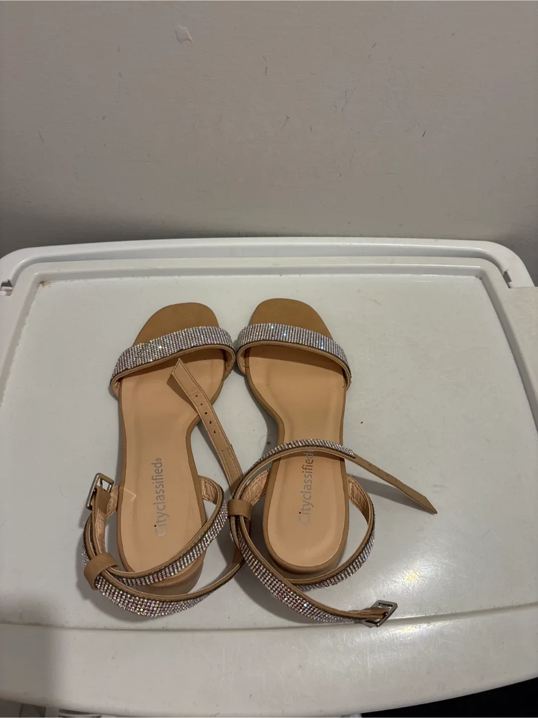 City Classified Rhinestone Heels