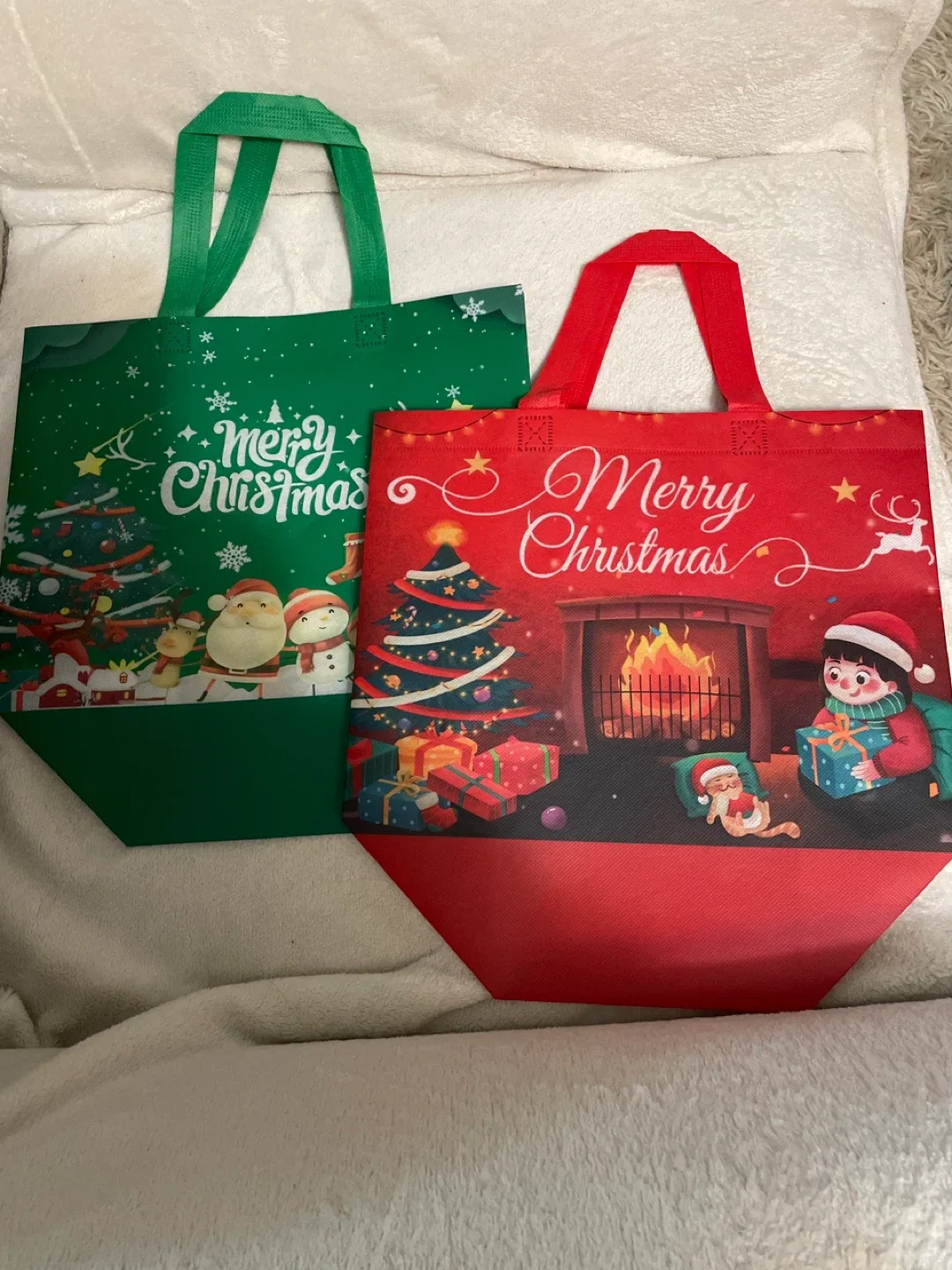 Christmas Reusable Shopping Bags - Set of 2