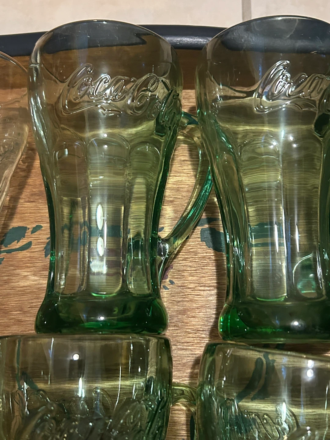 Coca-Cola Green Glasses (all 10) - photo 2