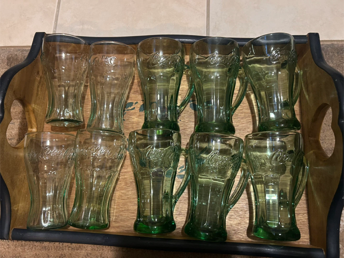 Coca-Cola Green Glasses (all 10)