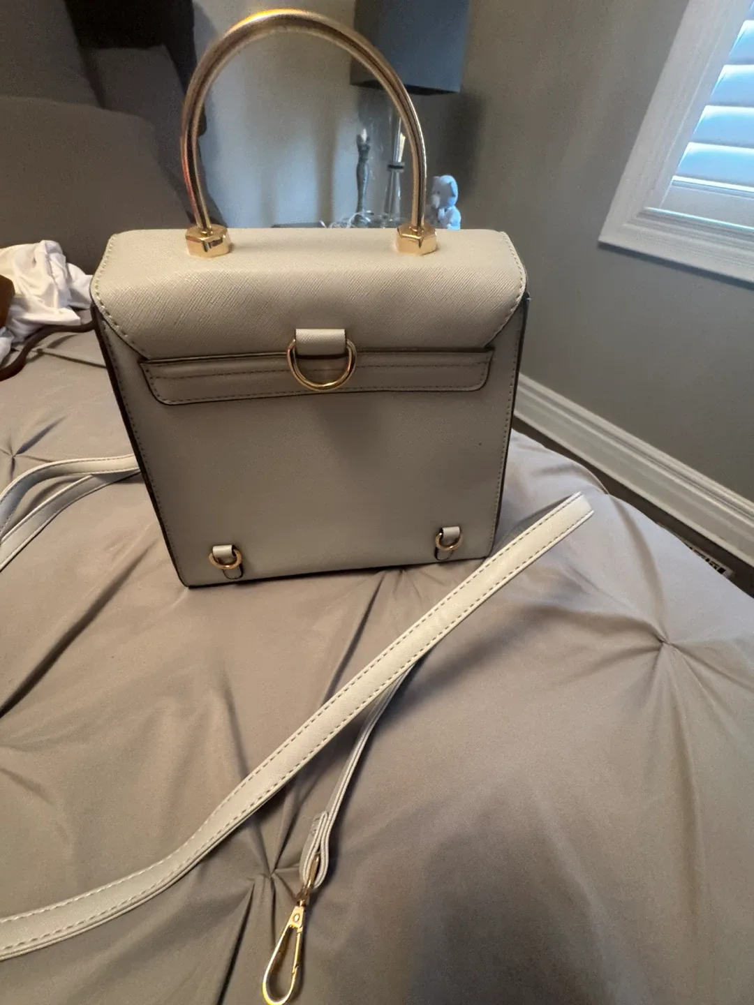 Light baby blue Top Handle Satchel image indicator(4)