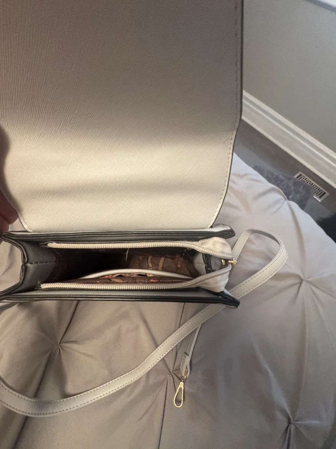 Light baby blue Top Handle Satchel image indicator(3)