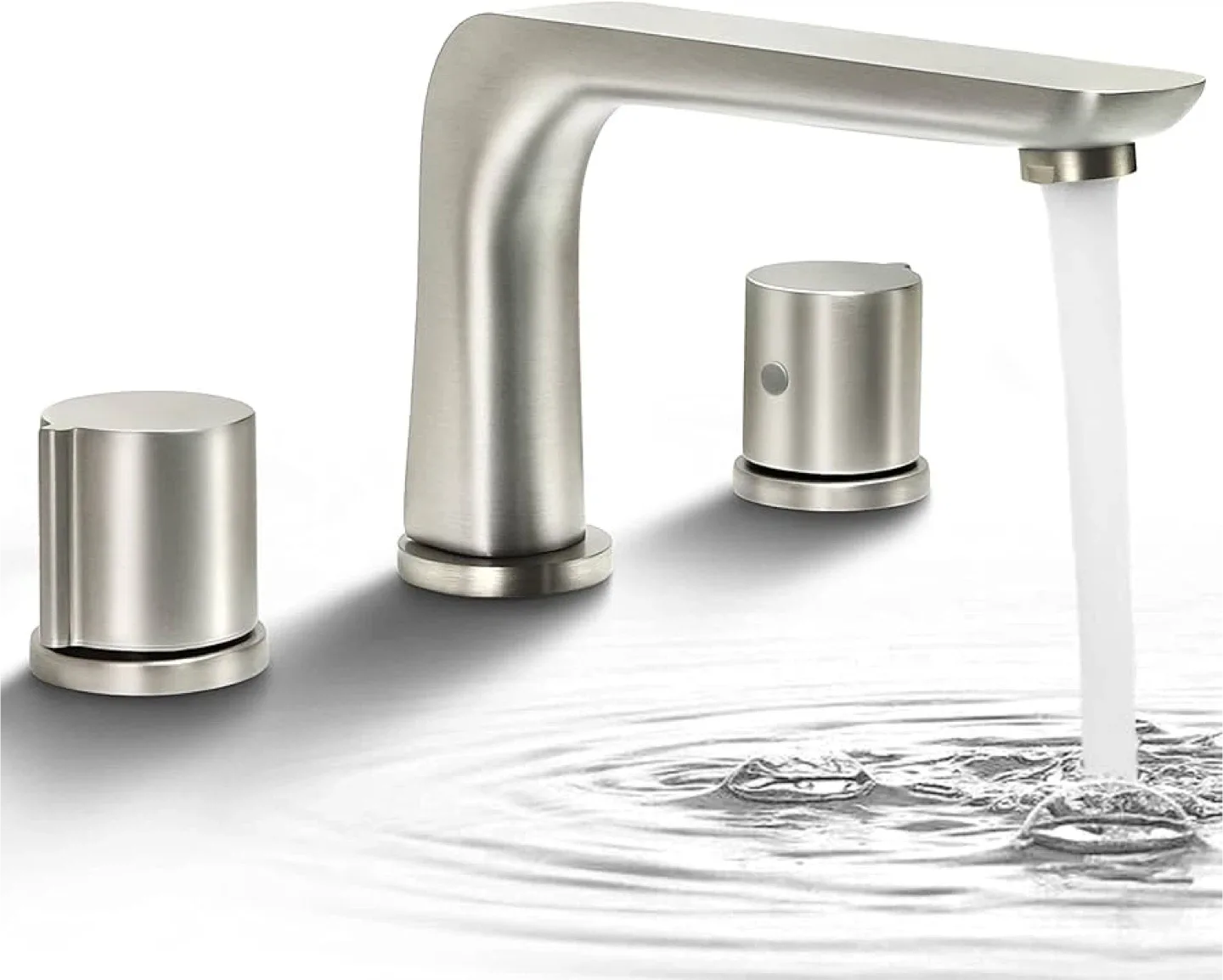 Widespread Bathroom Faucet - Brushed Finish