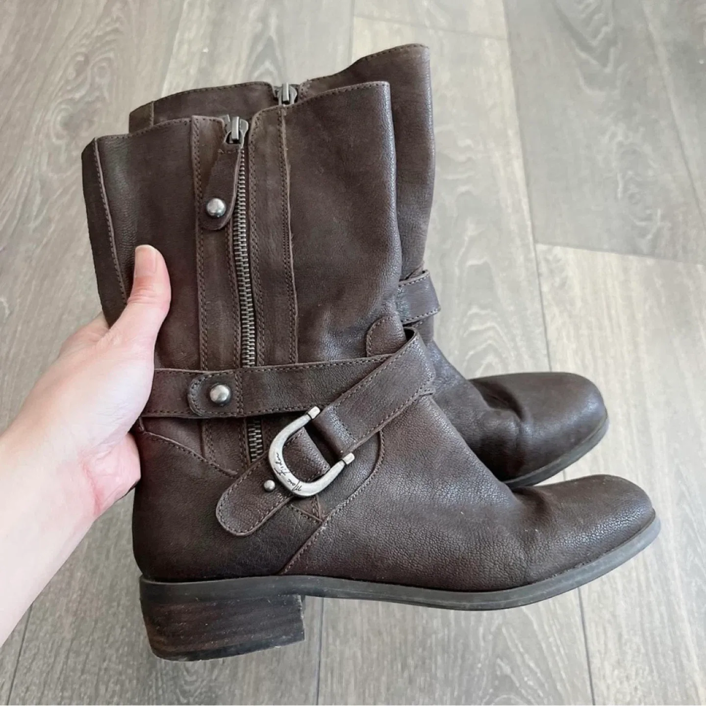 Marc Fisher women’s brown leather boots size 7.5 #CleanOut