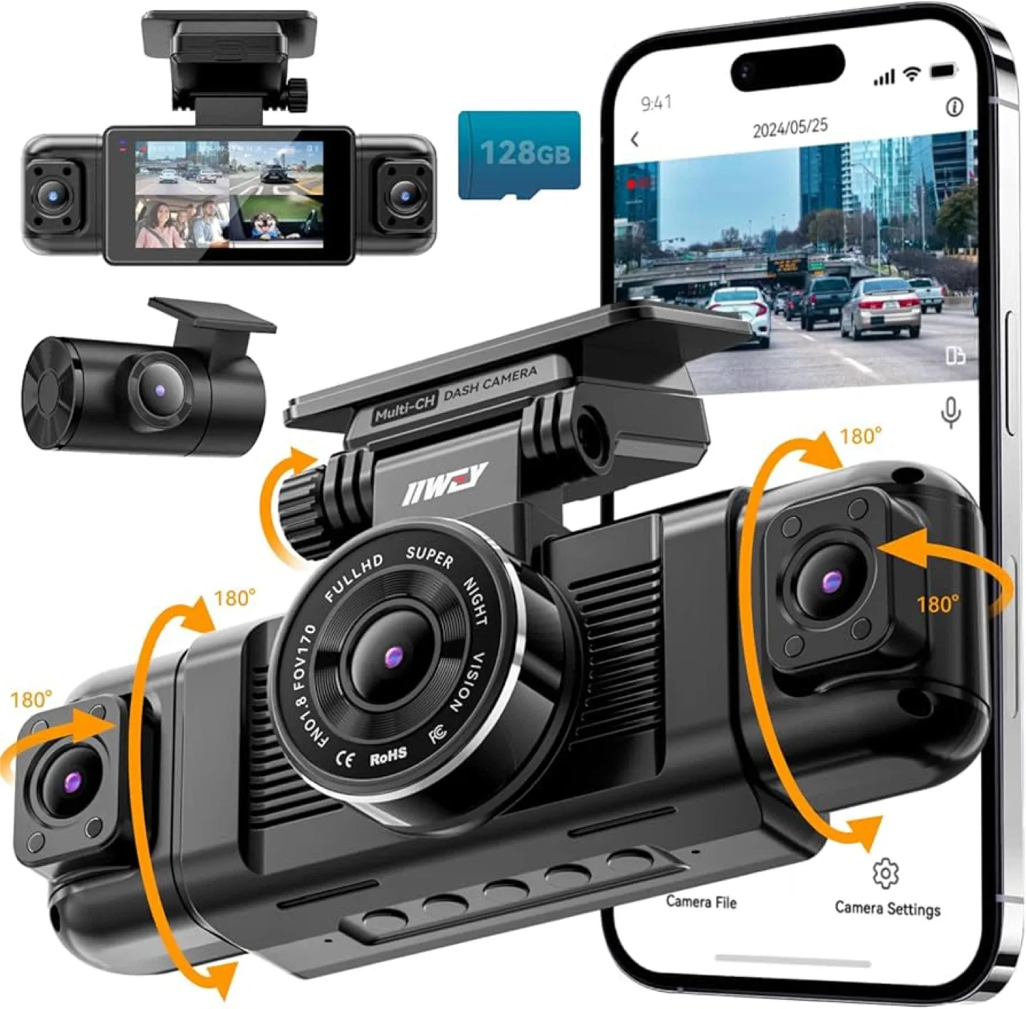 IIWEY N5 4-CH FHD Dash Cam - Brand New! image indicator(5)