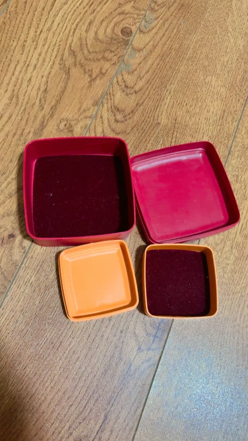 #Cleanout Small Jewelry Storage Boxes - Red & Orange image indicator(2)