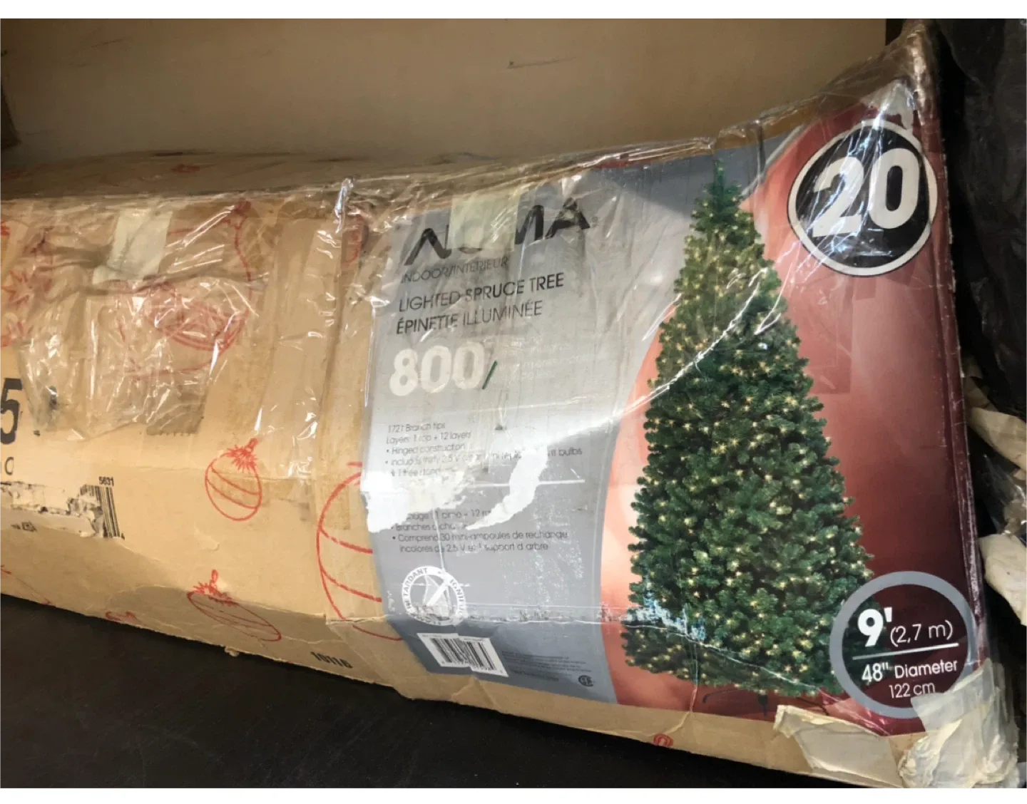 9 ft Lighted Spruce Christmas Tree