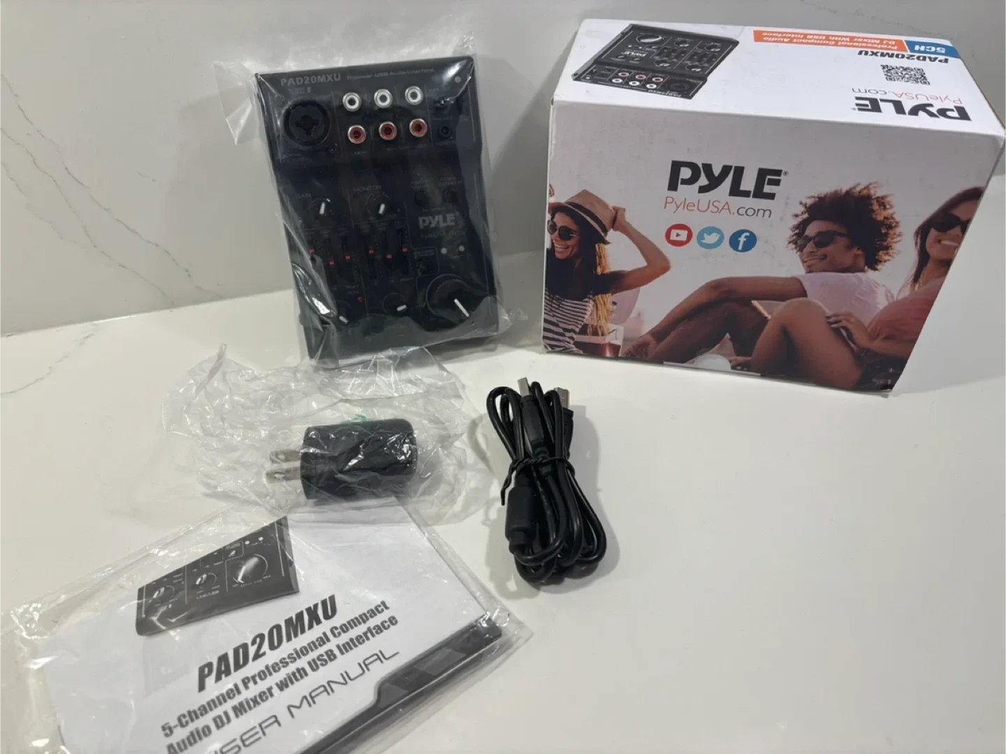 Pyle 5 Channel Professional Compact Audio Mixer w USB Interface image indicator(7)