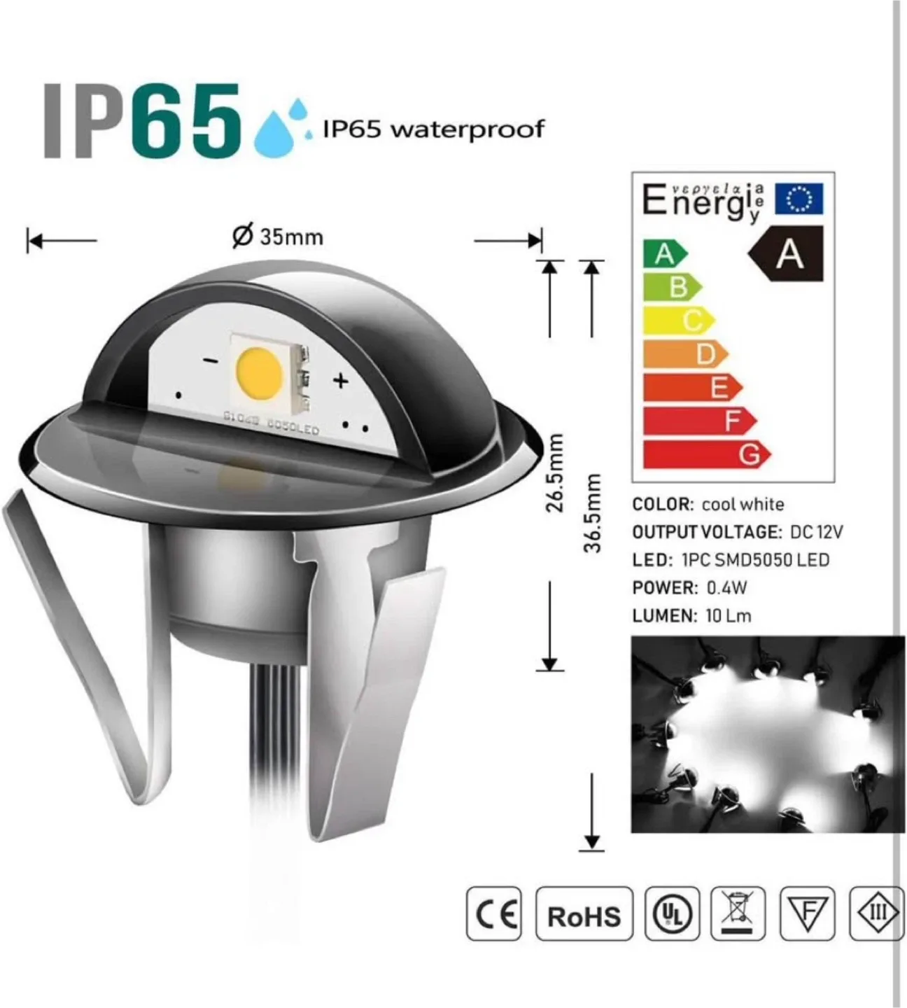 LED Deck Lights - Cool White image indicator(4)