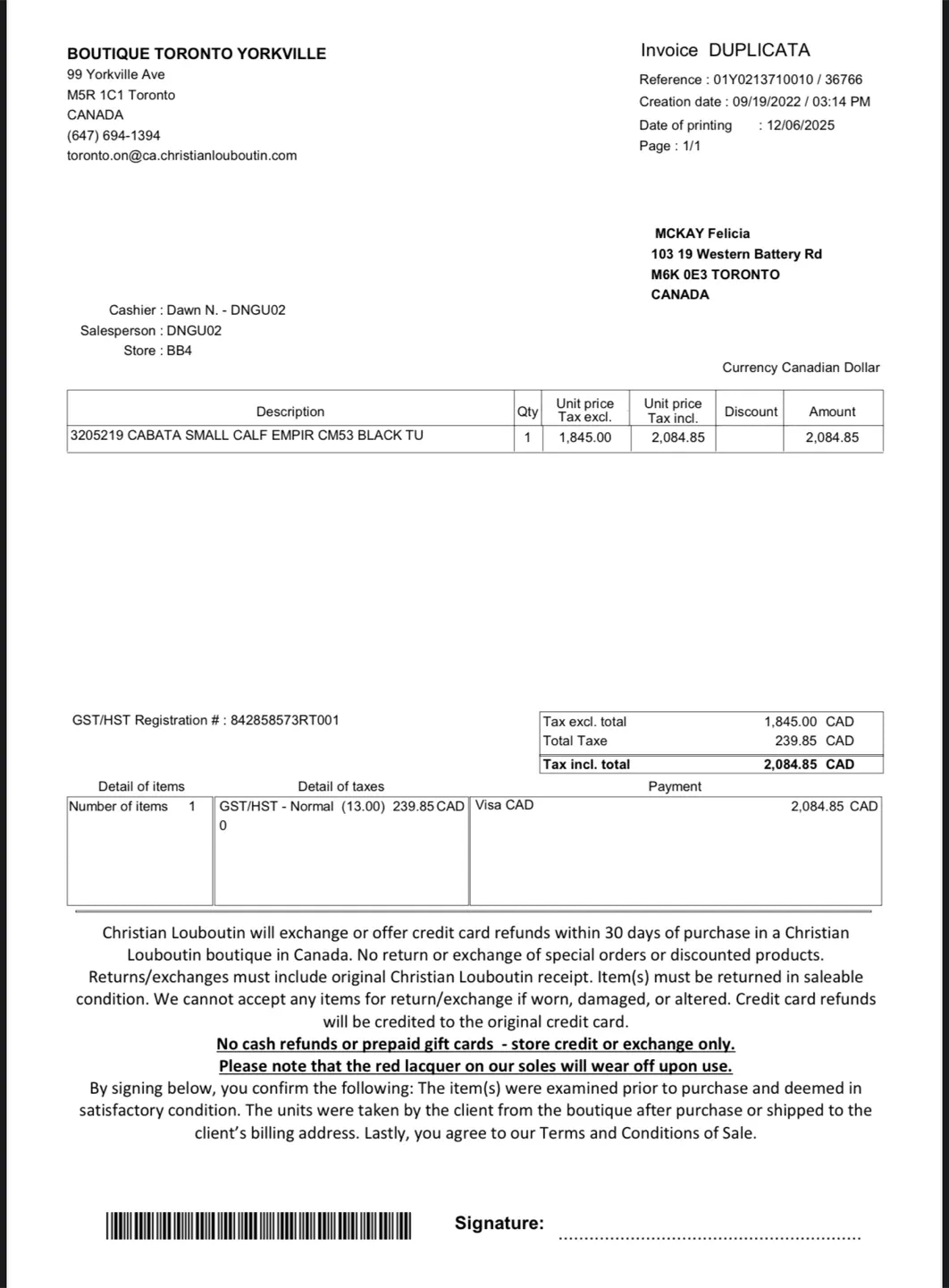 Christian Louboutin Cabata Calfskin tote image indicator(8)