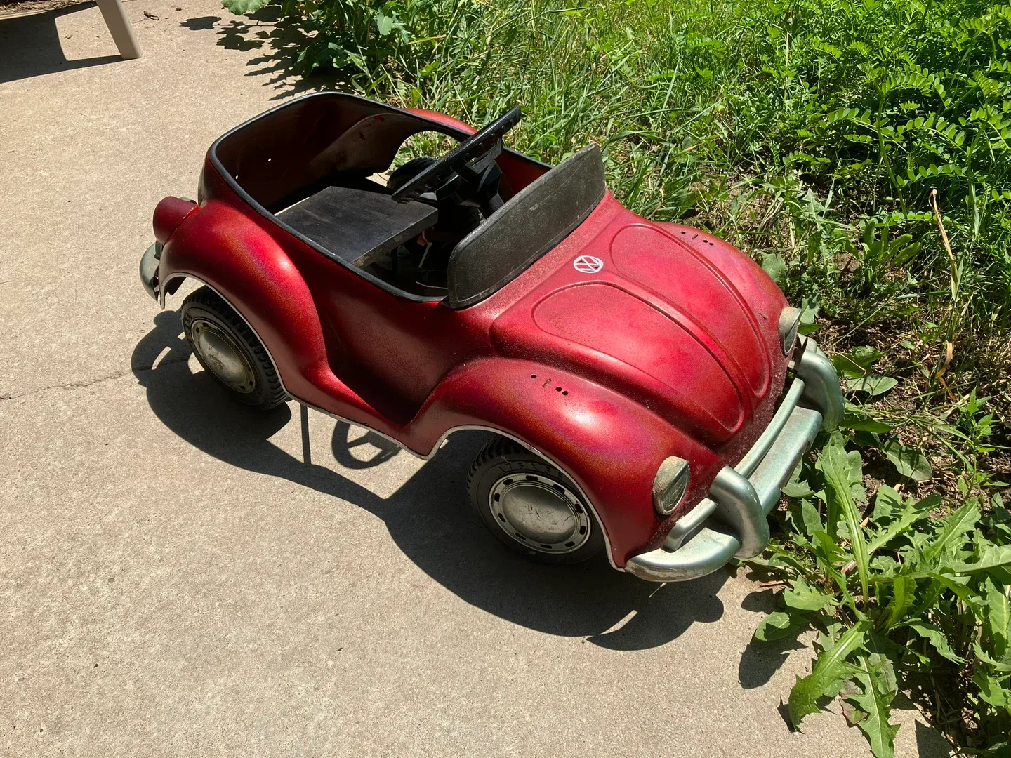 Vintage VW Beetle Pedal Car - Red