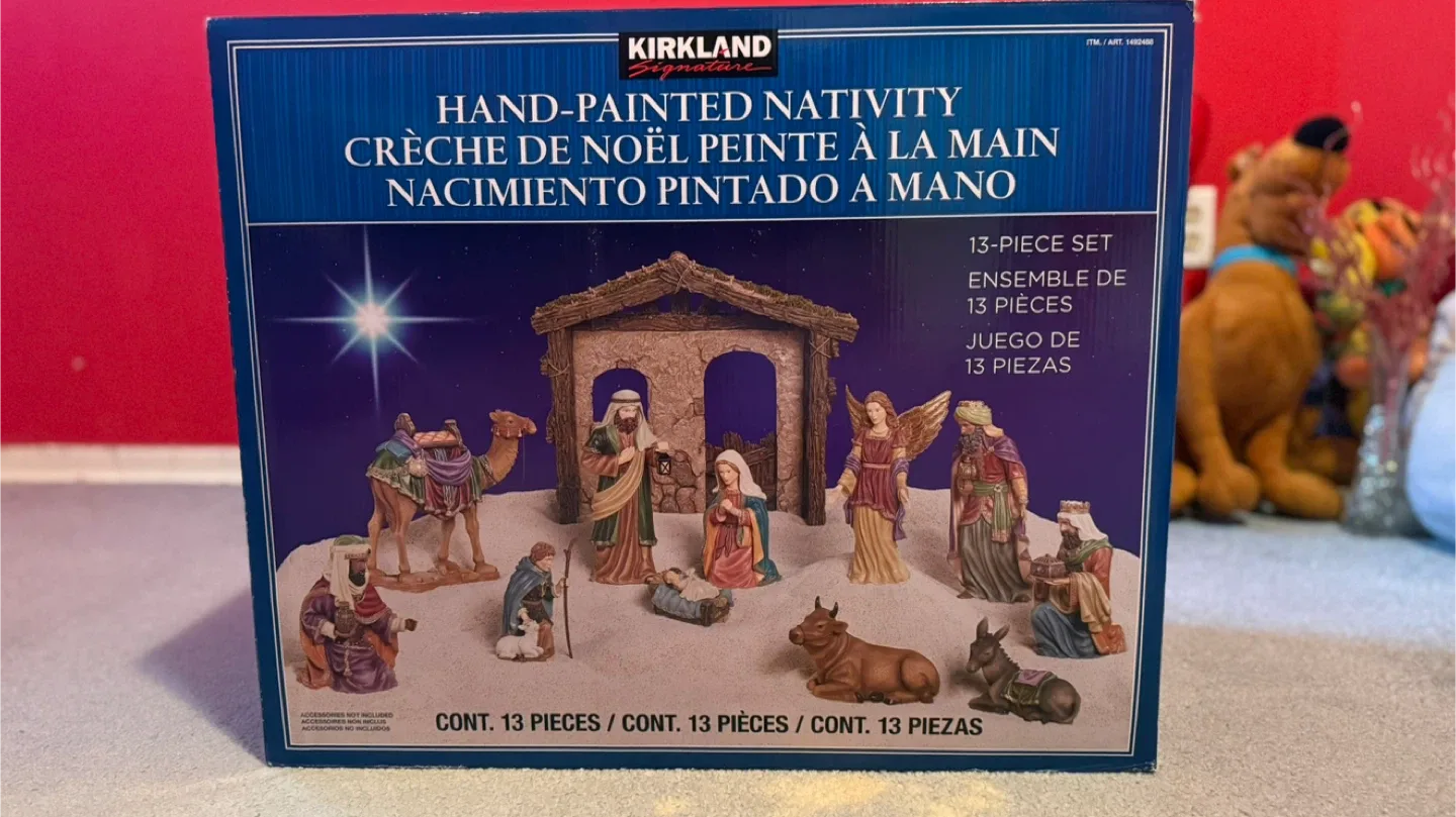 Kirkland Signature Hand-Painted Nativity 13-Piece Set