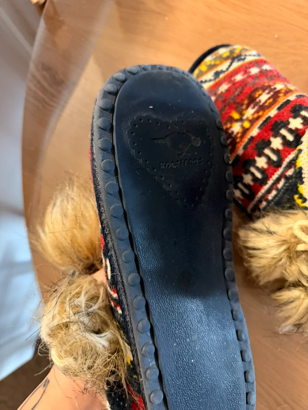 Rooster Colorful Knit Slipper Boots image indicator(2)