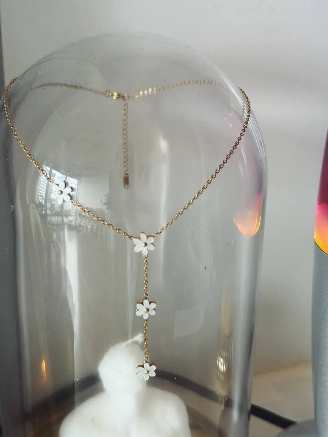 Daisy Flower Y-Shape Necklace