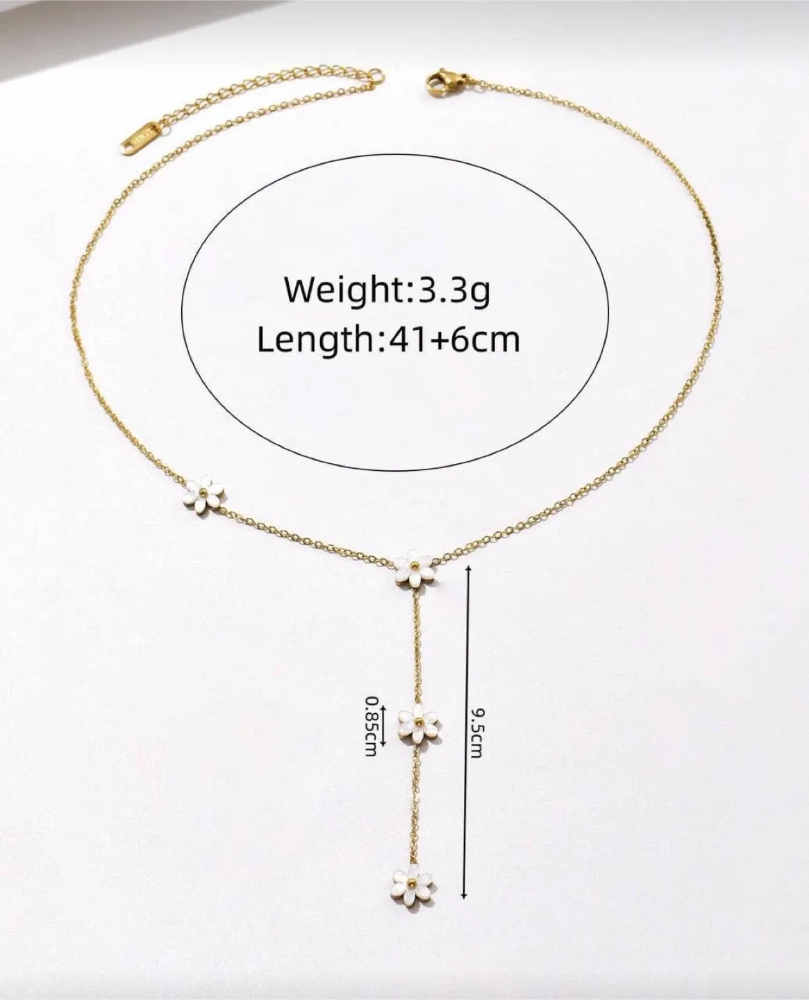 Daisy Flower Y-Shape Necklace image indicator(4)