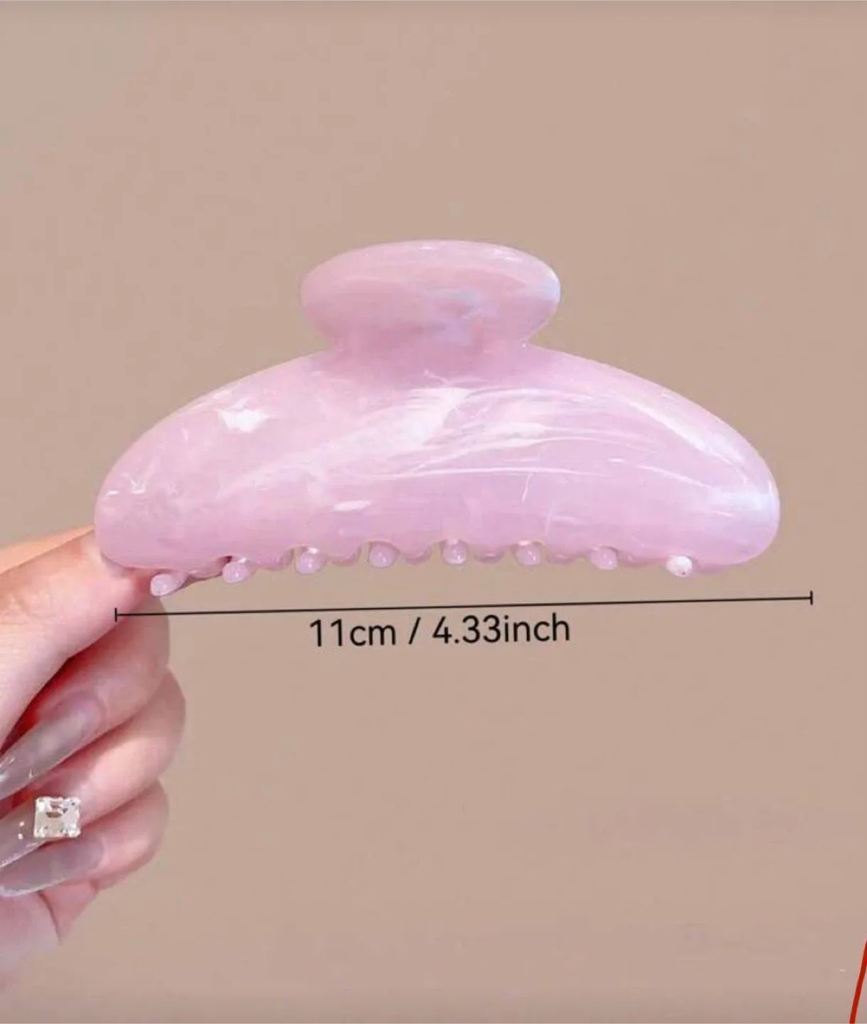 Set of 3 Marble-Style Hair Claw Clips image indicator(3)