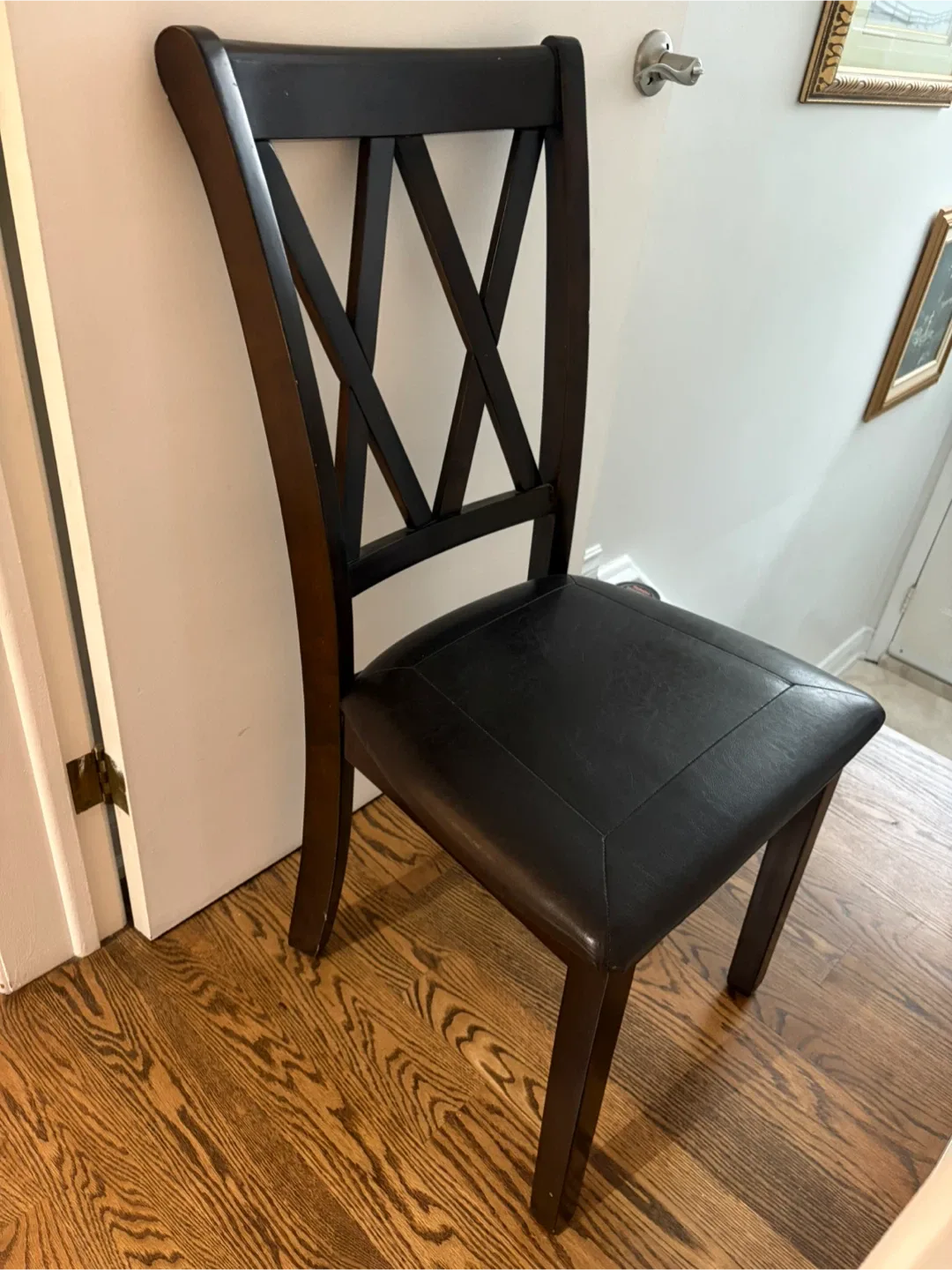 Dark Wood Dining Table with 4 Chairs image indicator(3)