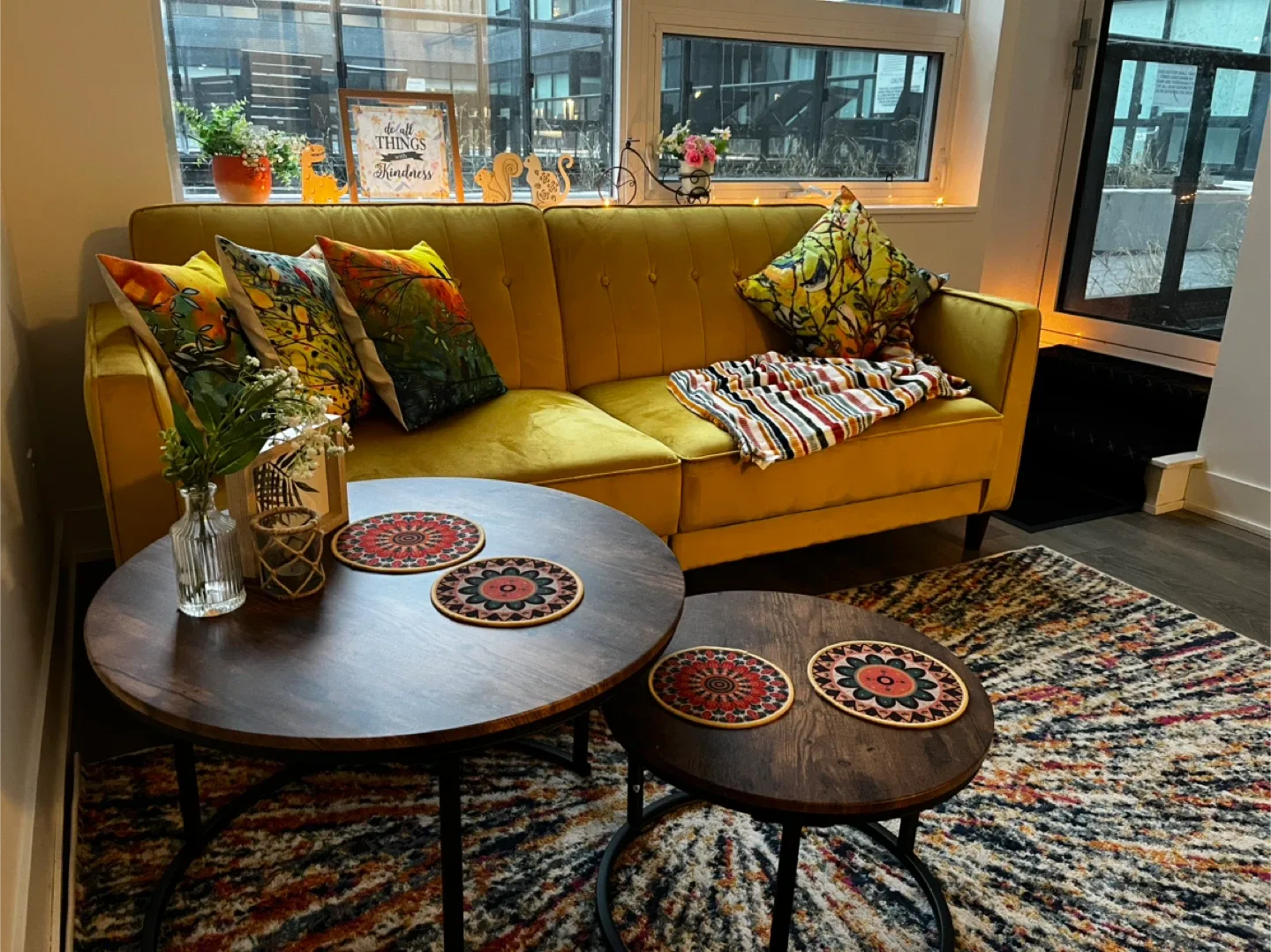 Yellow Velvet Sofa image indicator(3)