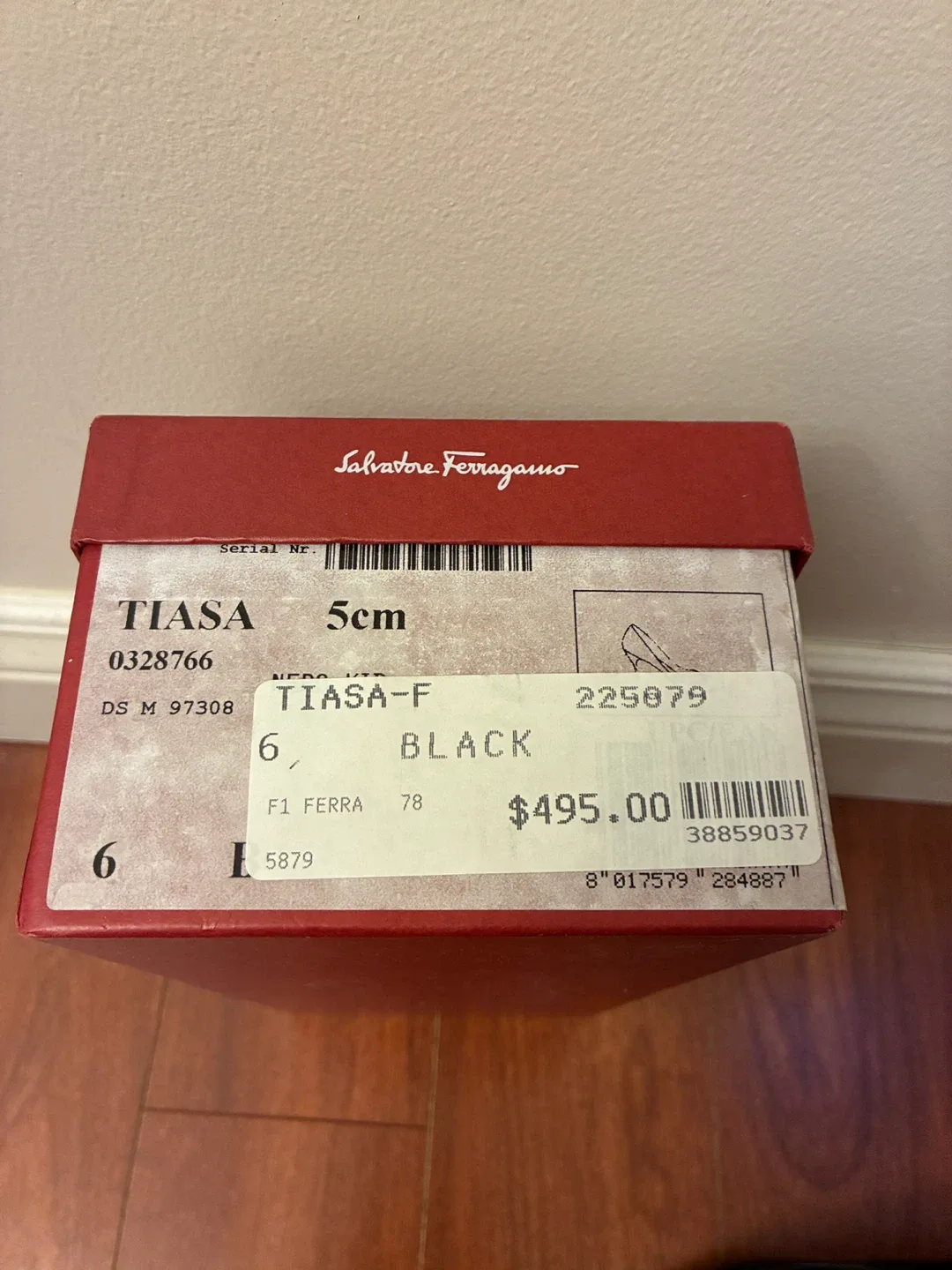 Salvatore Ferragamo Tiasa Black Heels - Size 6