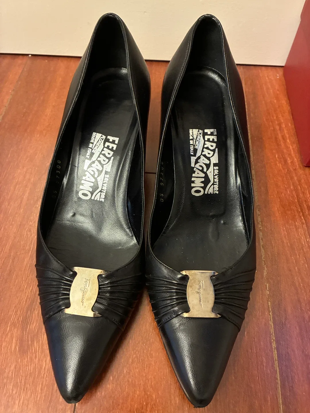 Salvatore Ferragamo Tiasa Black Heels - Size 6 image indicator(2)