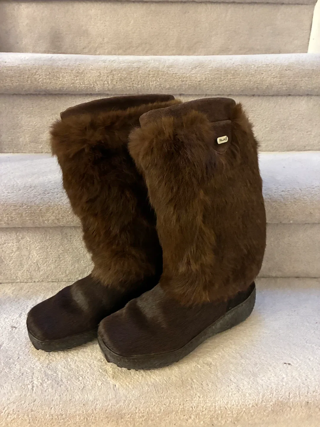 New Authentic Pajar real fur winter boots size:37/ 7