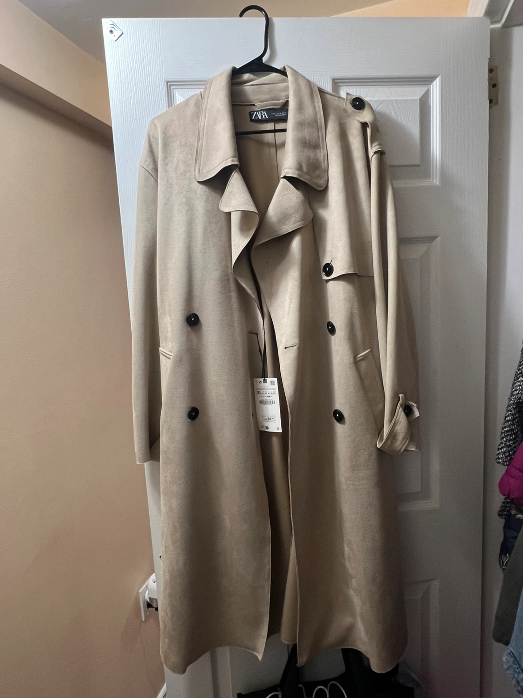 Zara Beige Trench Coat - Size XL
