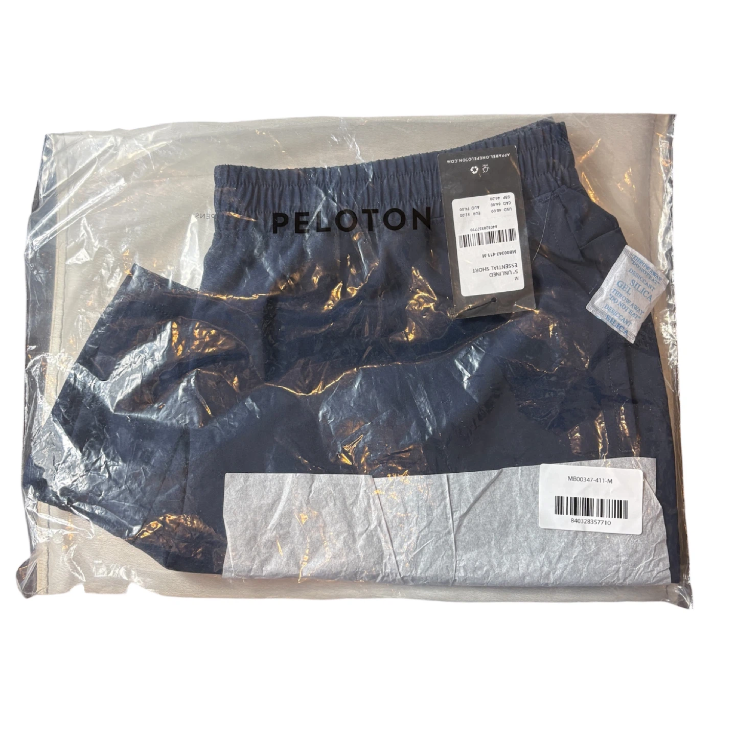 NEW Peloton 5” Unlined Training Short Navy Size Medium - photo 4