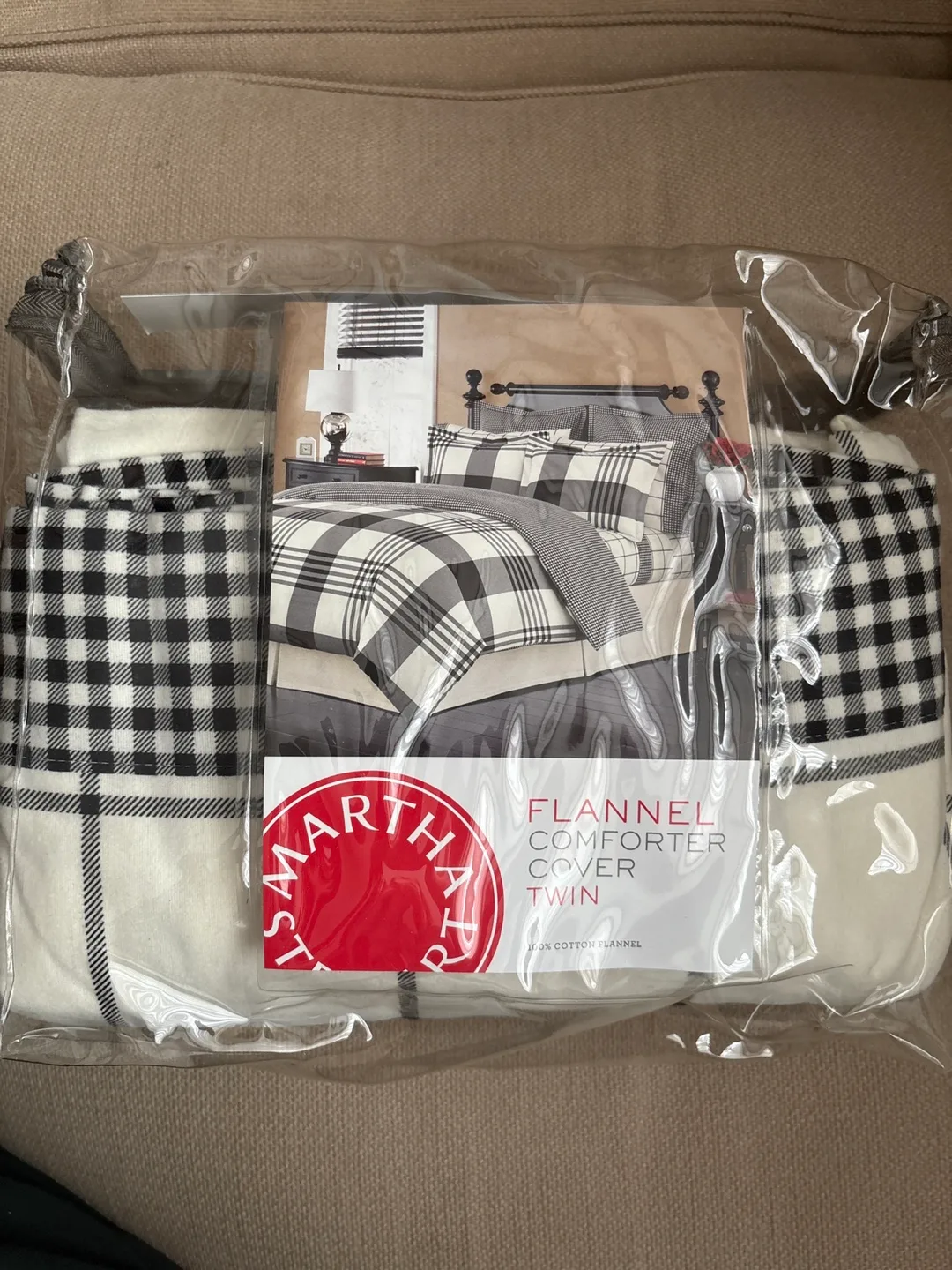 Martha Stewart Flannel Comforter Cover - Twin
