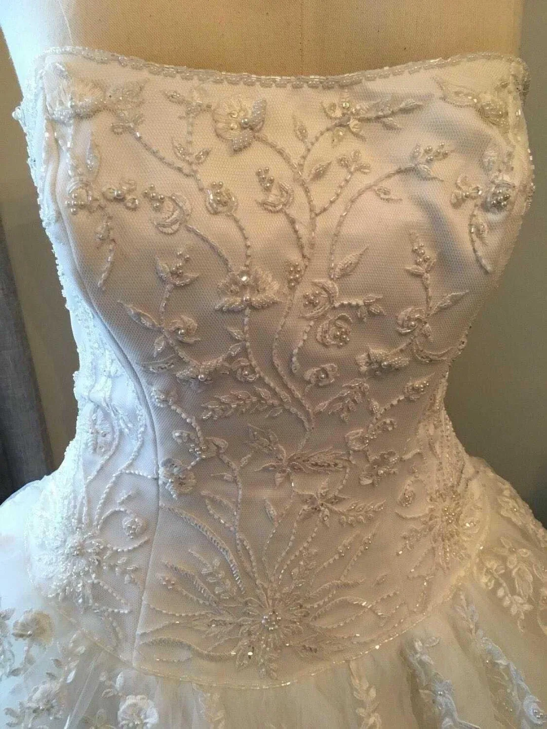 Wedding Dress - Strapless, White image indicator(3)