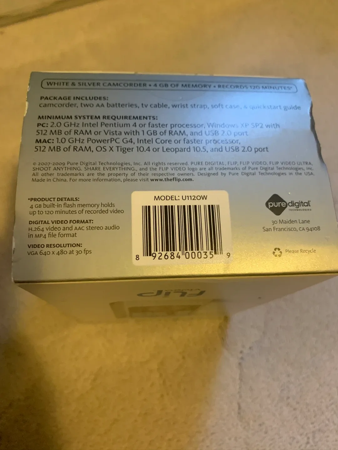 Flip Video Ultra Camcorder - White & Silver image indicator(4)