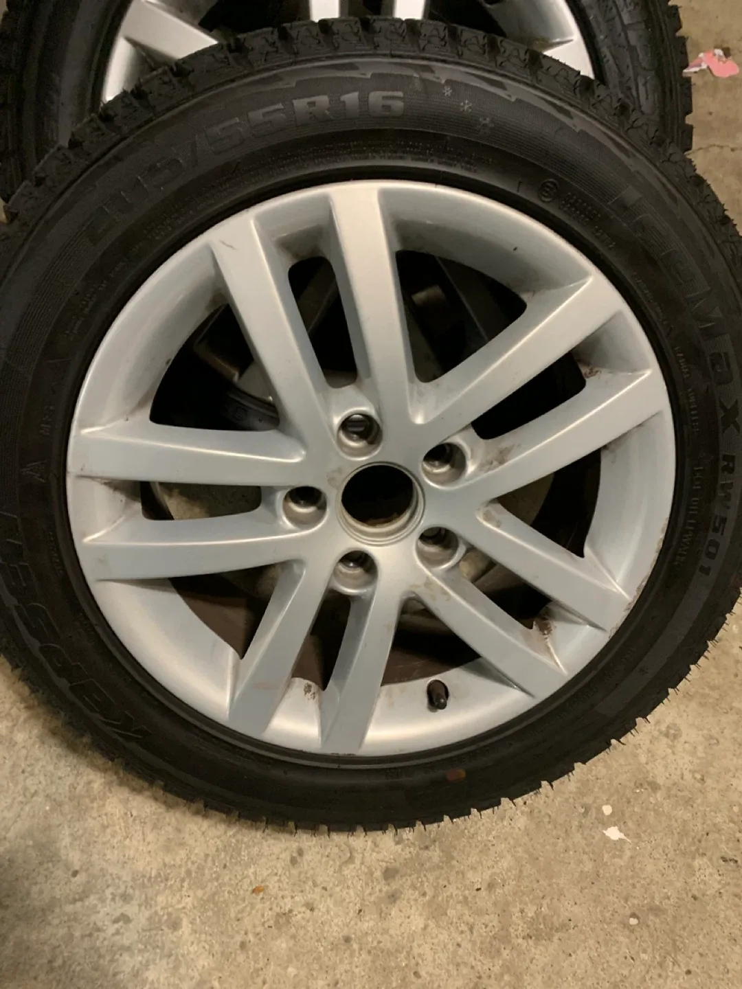 Set of 4 Winter Tires and Rims  205/55R16