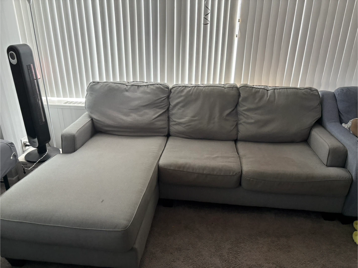 Gray Sectional Sofa with Chaise - photo 3