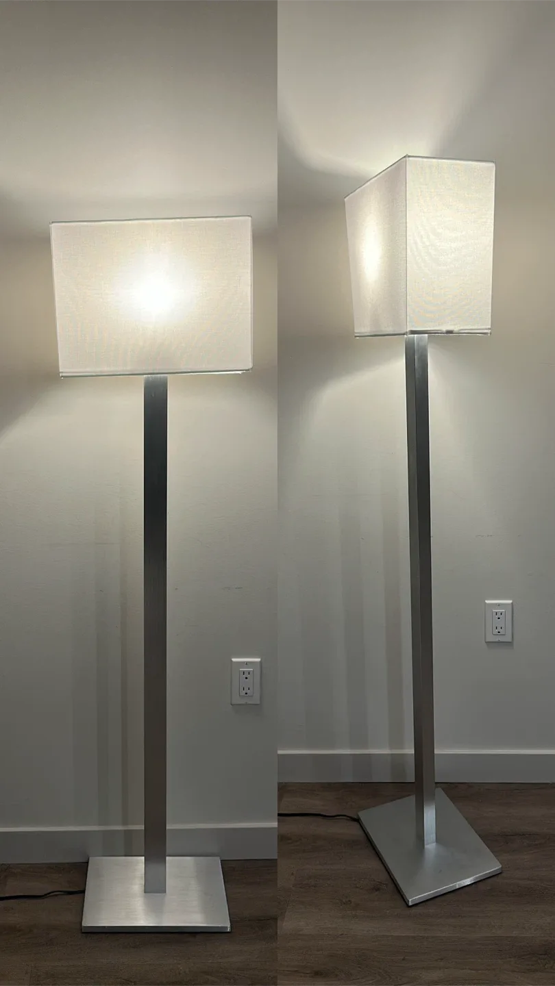 IKEA Floor lamp, nickel plated/white